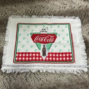 Vintage 1999 Coca-Cola Collectible Soda Bottle Graphic Hand Towel/Place Mat